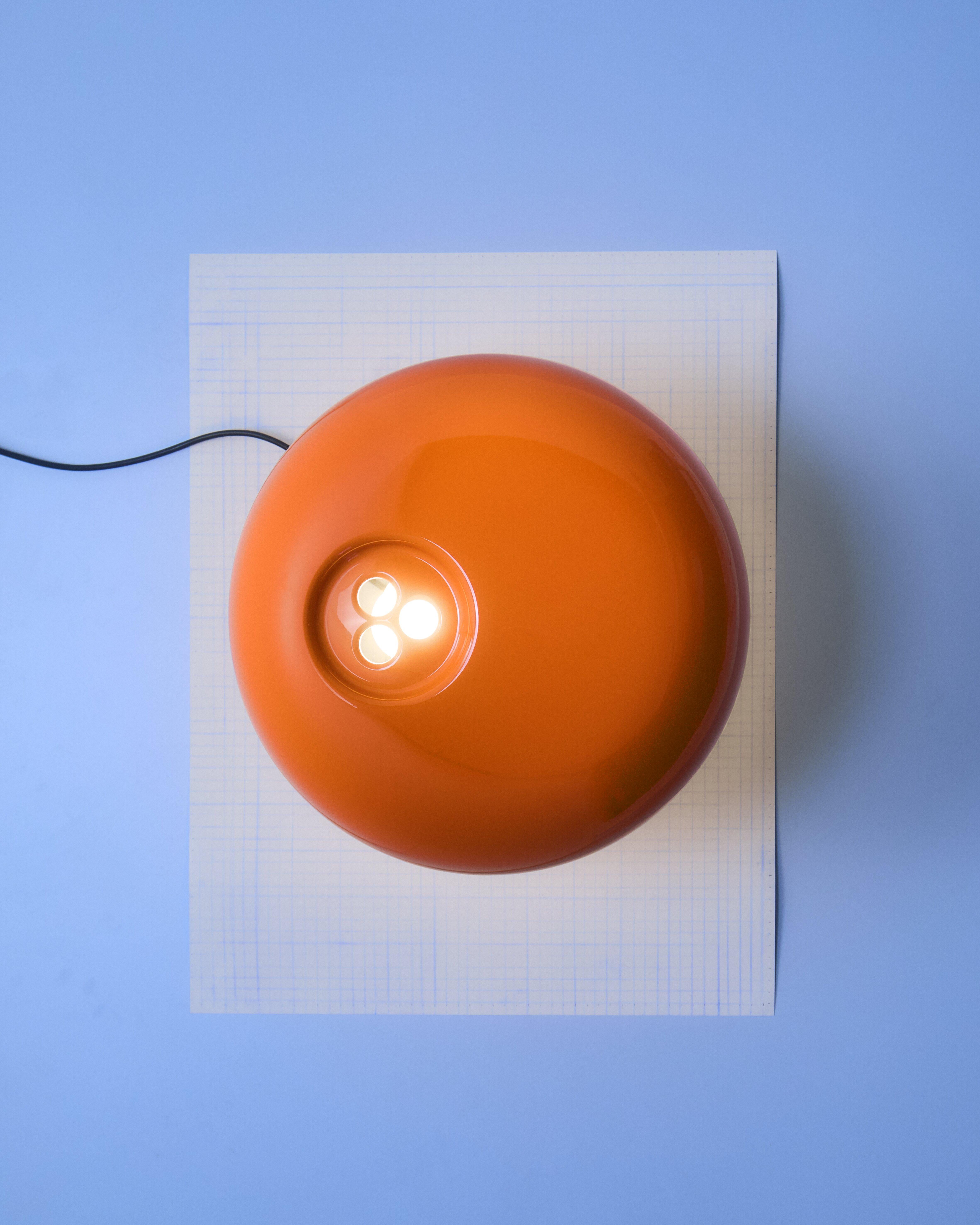 Steel Snoopy Table Lamp in Orange by Achille and Pier Giacomo Castiglioni For Sale