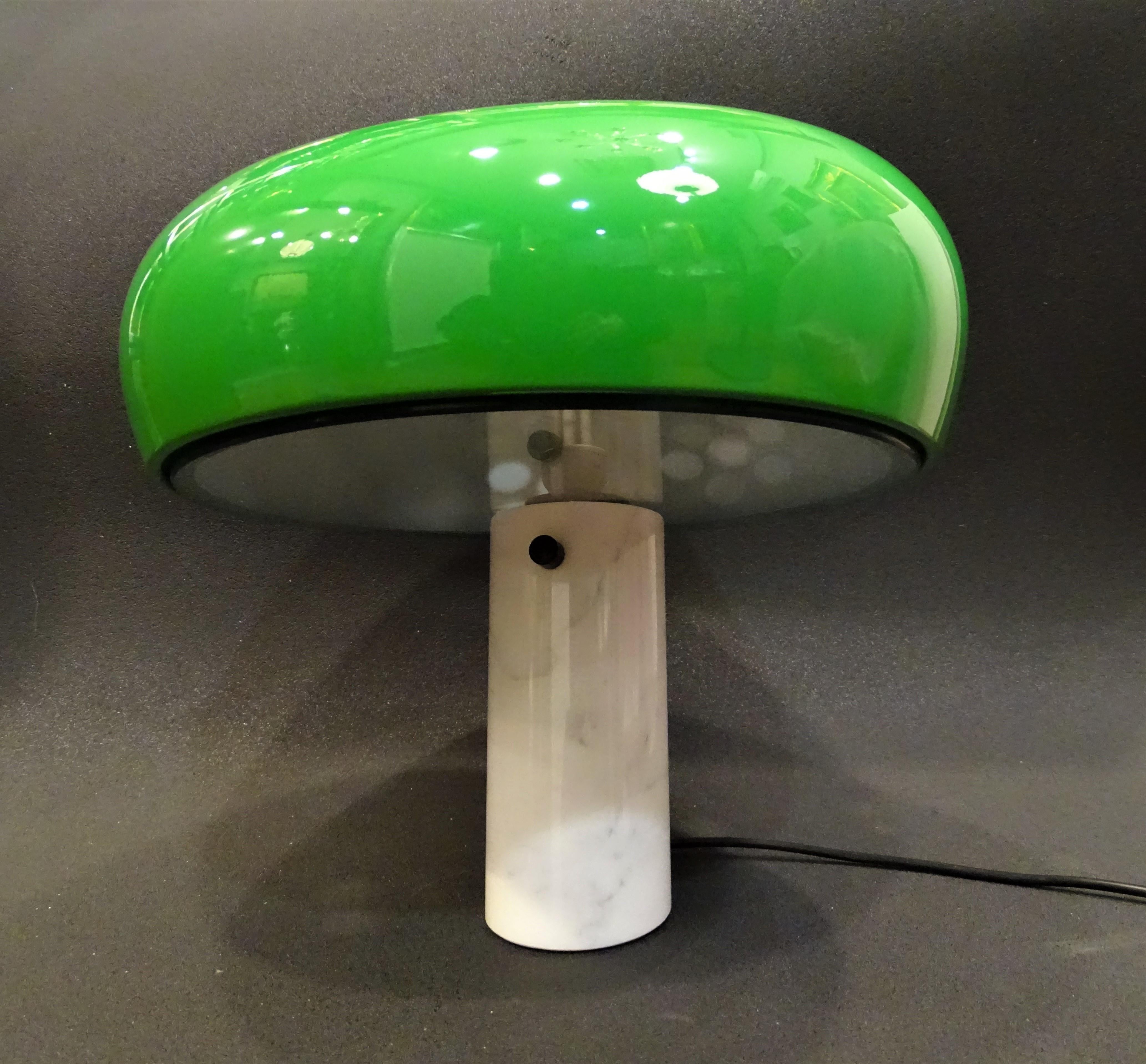 Hand-Crafted Snoppy Lamp Green, by Achille Castigioni for Flos