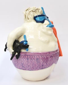 Centro de Mesa Decorativo Playa Snorkeling, Hecho a Mano Italia, 2020, Hecho a Mano