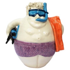 Centro de Mesa Decorativo Playa Snorkeling, Hecho a Mano Italia, 2020, Hecho a Mano