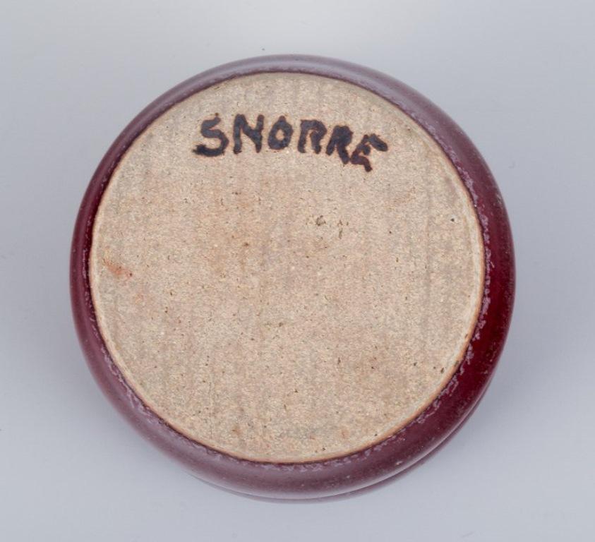 Snorre Stephensen, eigene Werkstatt, einzigartige Keramikschale in Ochsenblutglasur.  (Ende des 20. Jahrhunderts) im Angebot