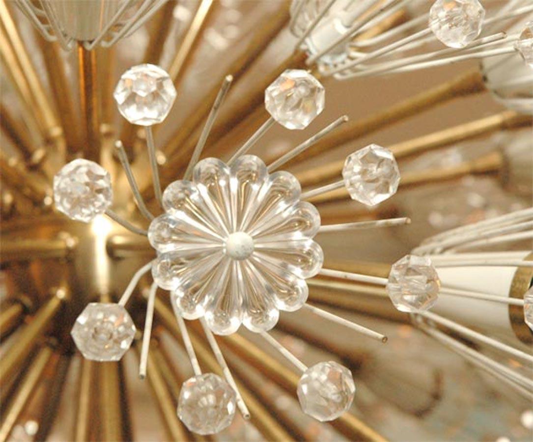 Snow Ball Sputnik Striking Pair of Midcentury Chandelier by Emil Stejnar, 1955 4