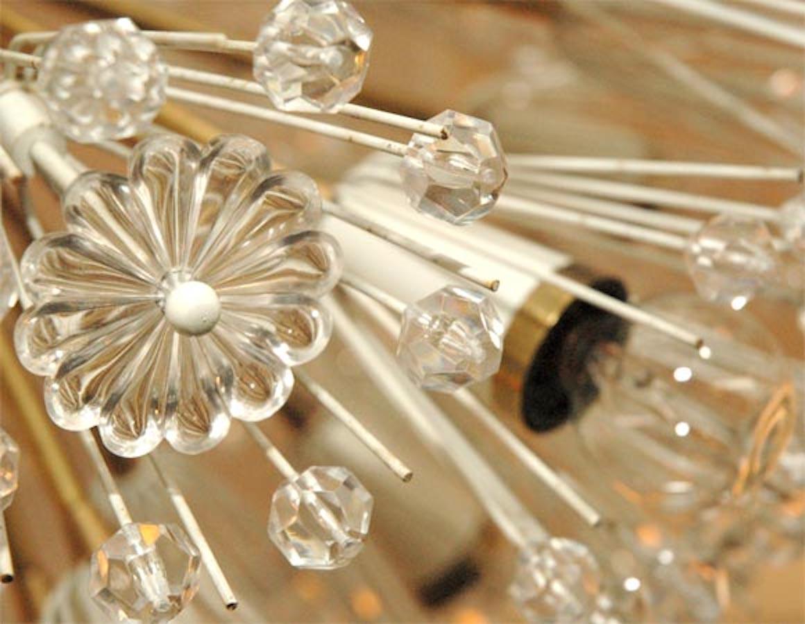 Snow Ball Sputnik Striking Pair of Midcentury Chandelier by Emil Stejnar, 1960s 4