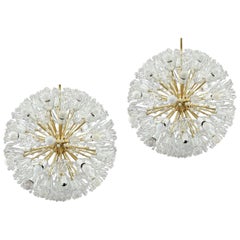 Snow Ball Sputnik Striking Pair of Midcentury Chandelier by Emil Stejnar, 1960s