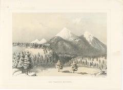 Snow-Capped San Francisco Mountain in the Heart of Arizona - Tinted Litho, 1856