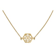 Snow Crystal 18K Gold Necklace