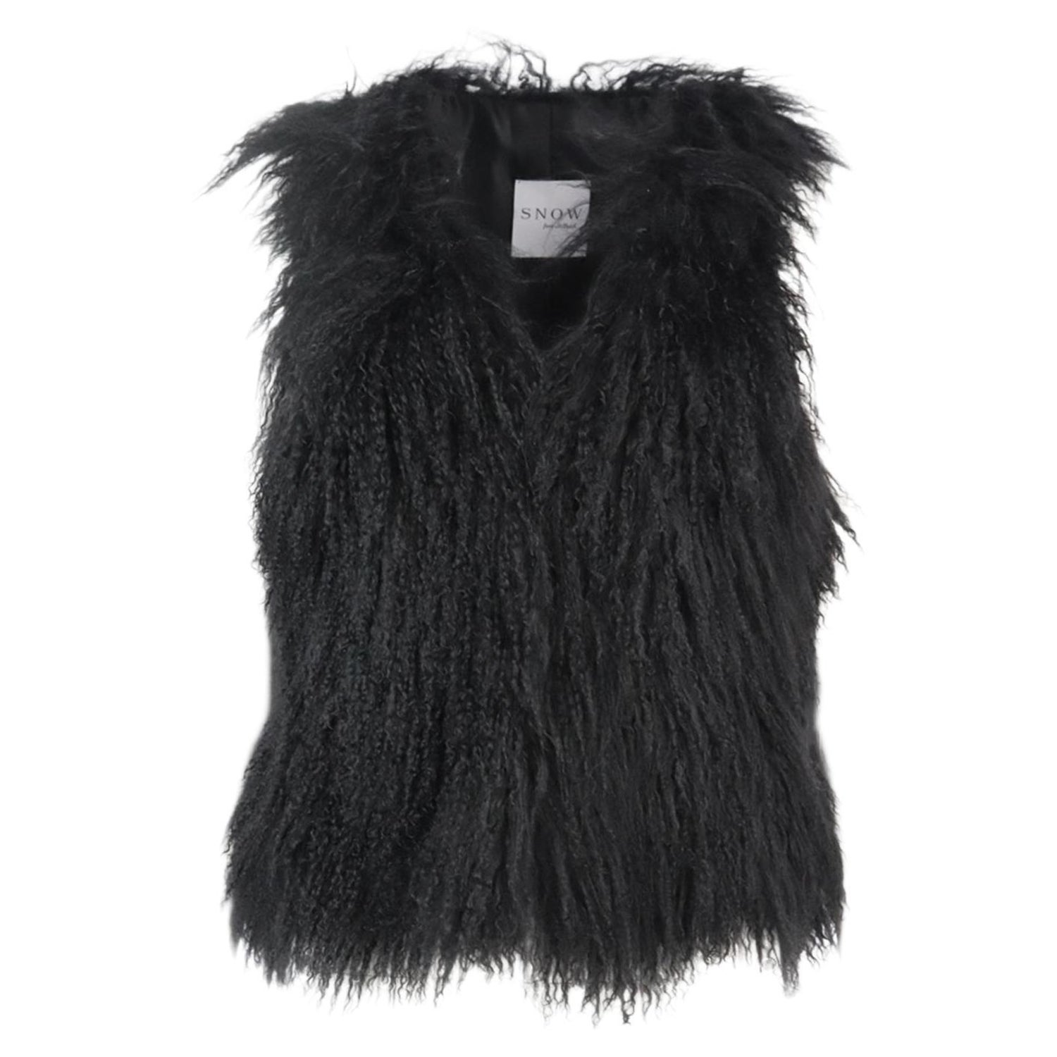 Snow From St Barth Shearling Gilet Fr 36 Uk 8 For Sale at 1stDibs