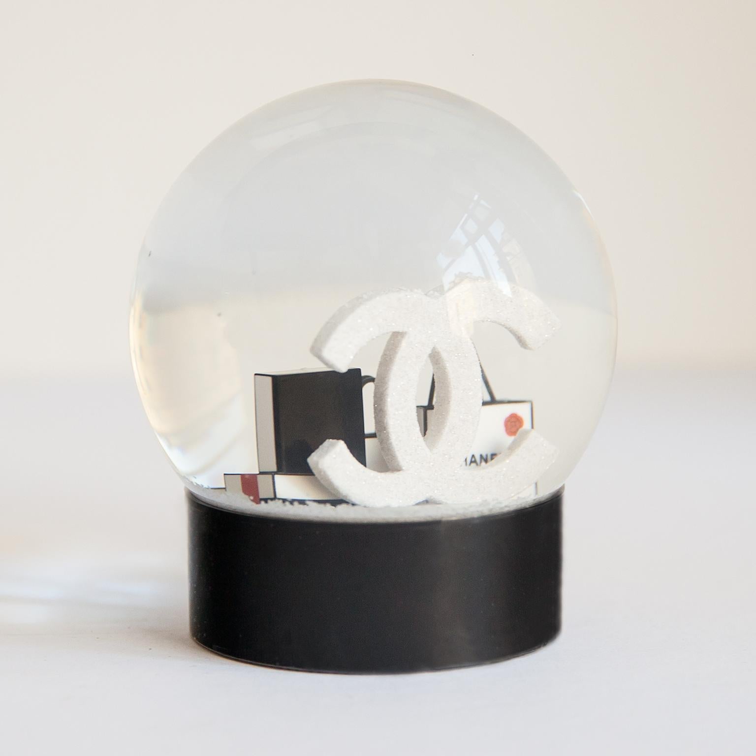 Contemporary Snow Globe Black White Chanel Number 5 For Sale
