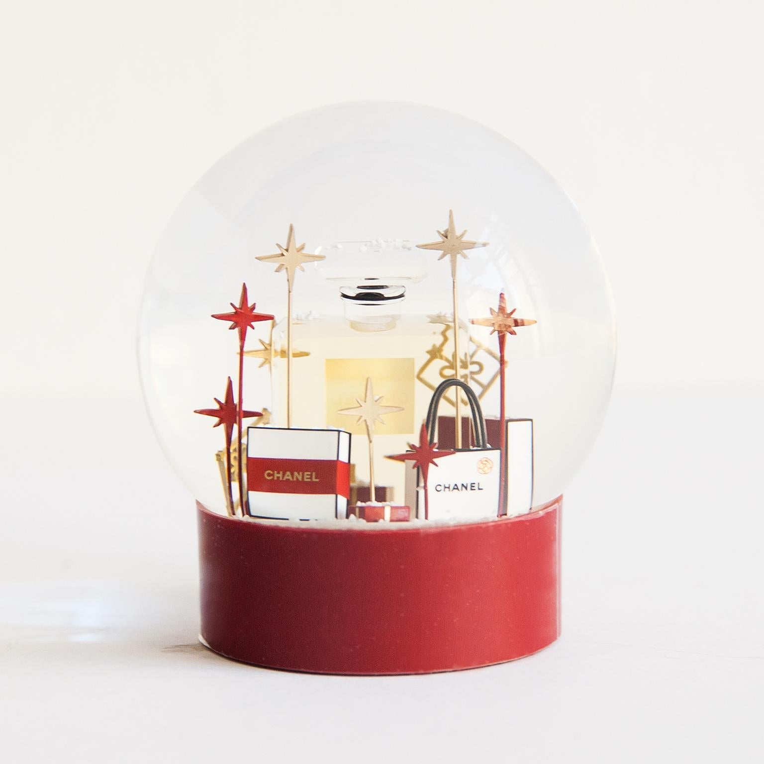 Mid-Century Modern Snow Globe Red Chanel Number 5 For Sale