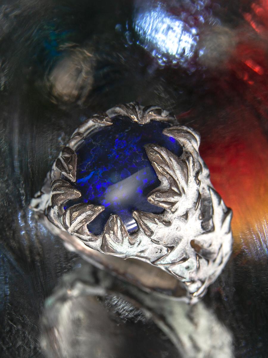 Snow Ivy Opal Ring Magic Energy Stone Mens Jewelry Healing Gem St Valntines Gift 4