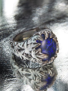 Snow Ivy Opal Ring Magic Energy Stone Mens Jewelry Healing Gem St Valntines Gift