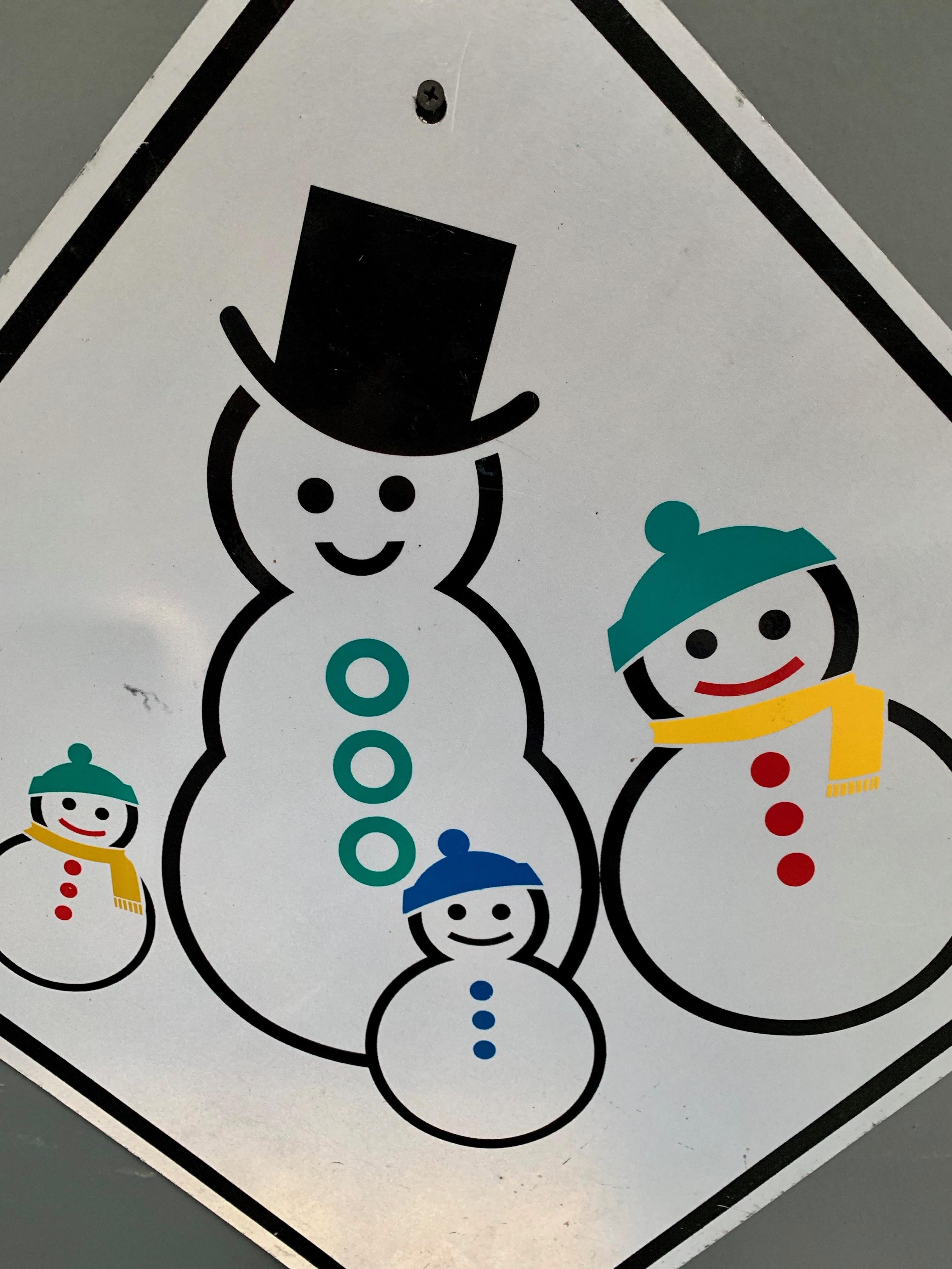 Américain Panneau de rue des hommes des neiges de Californie en vente