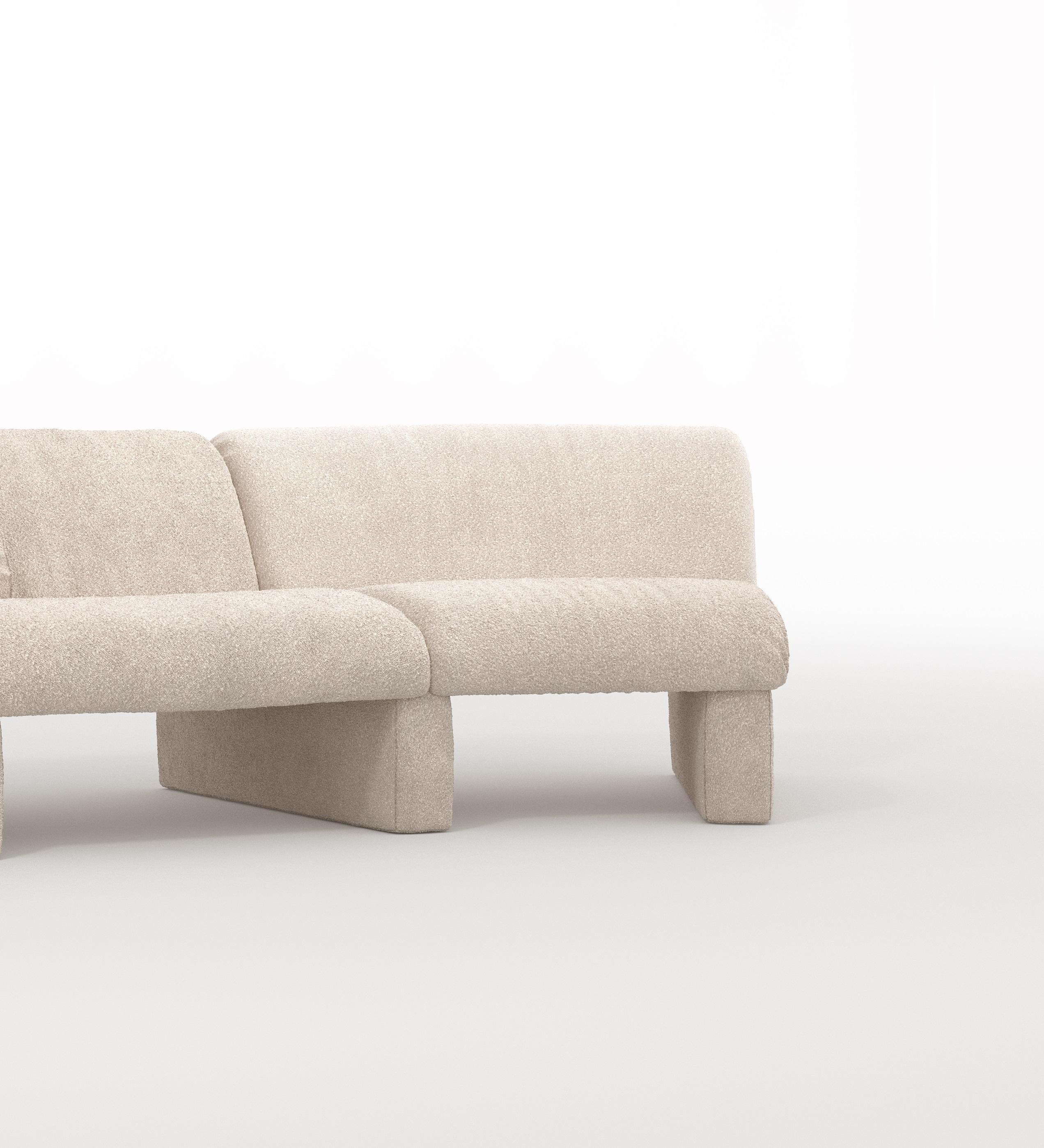 French Snow Modular Sofa by Note Design Studio For Sale