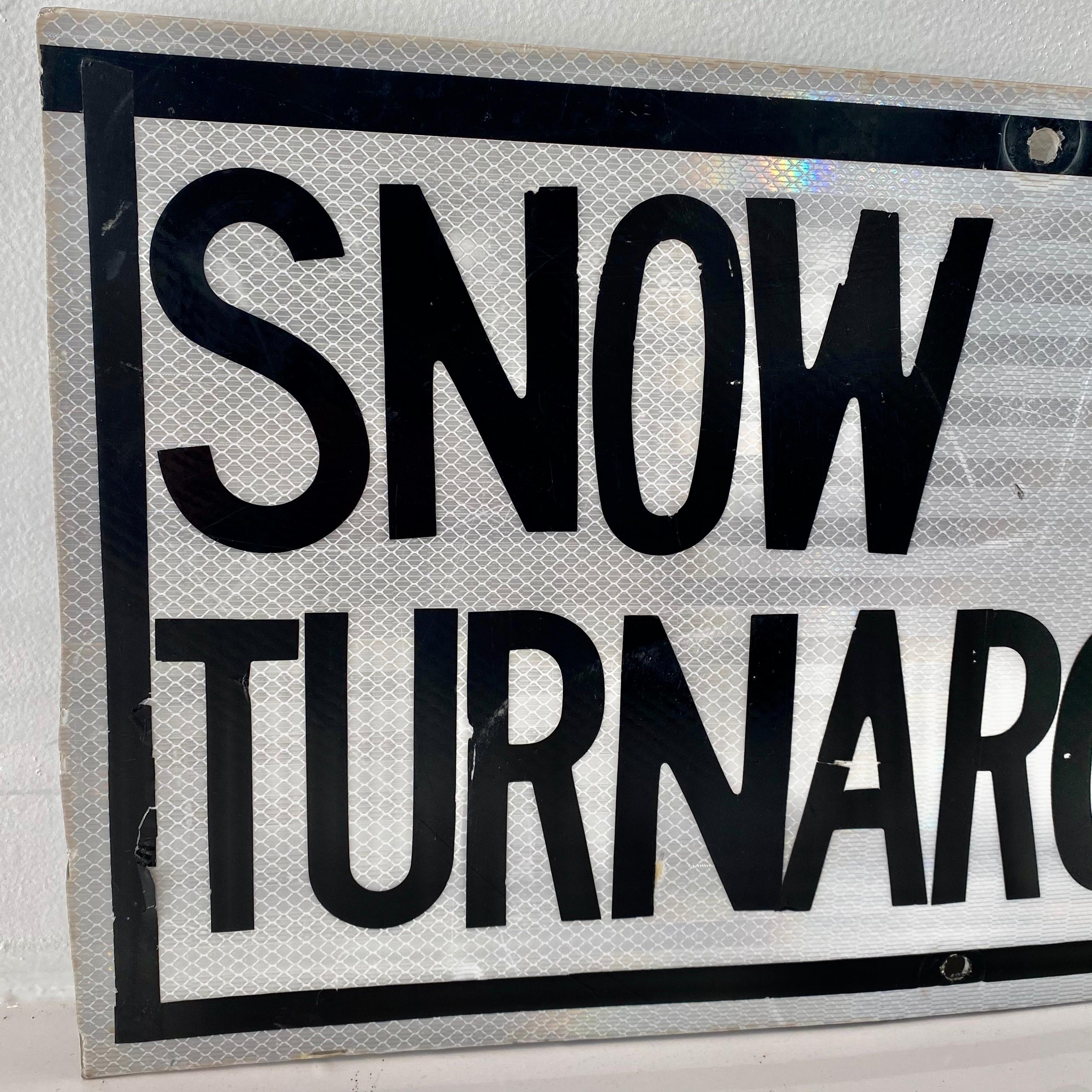 American Snow Plow Turnaround Sign