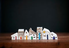 "Rainbow Town" By Snow Pond Ceramics, Original Ceramic Stoneware Sculpture