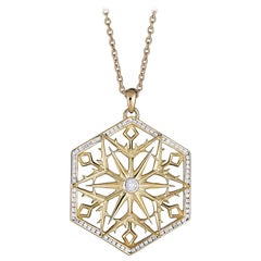 Snow Queen Diamond and 18K Gold Necklace