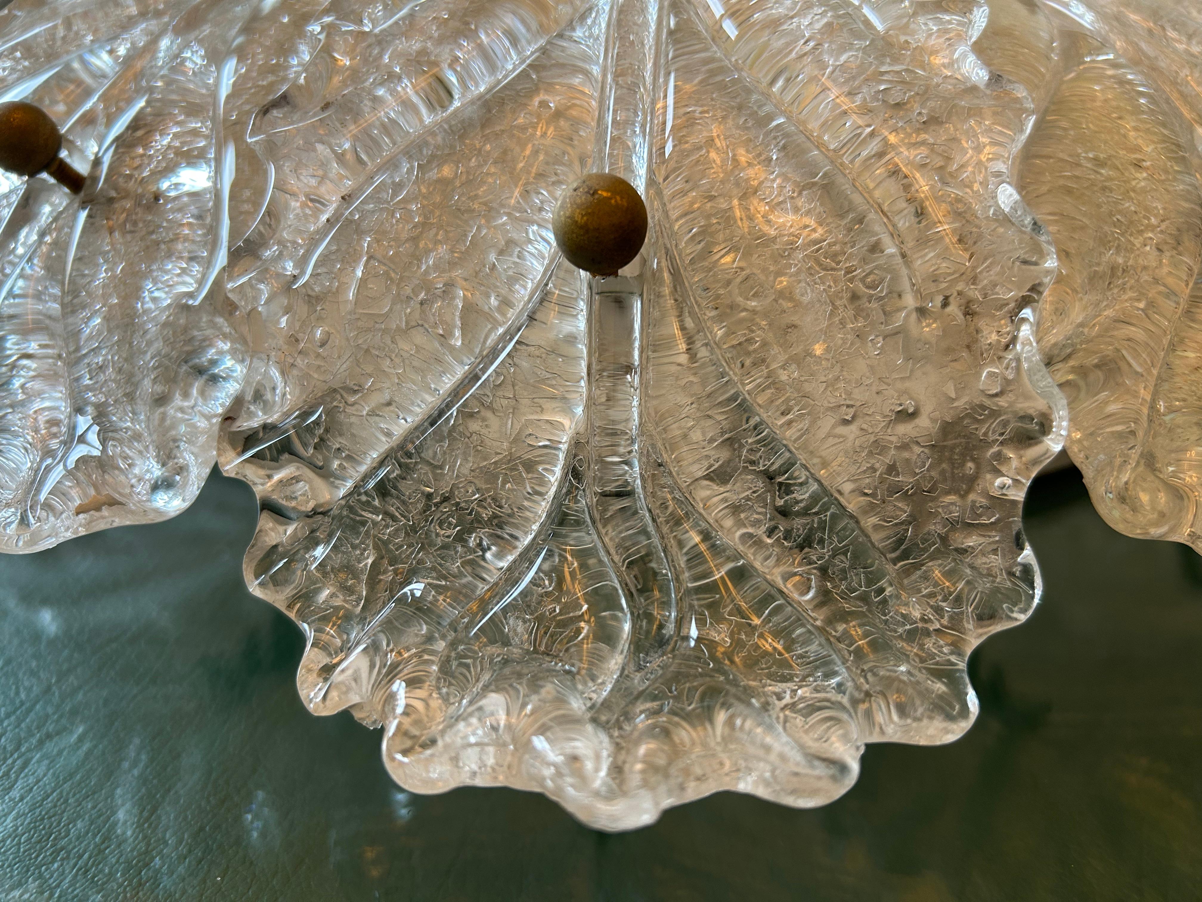 Snow Queen, Gorgeous Murano Barovier & Toso Ceiling Light im Angebot 6