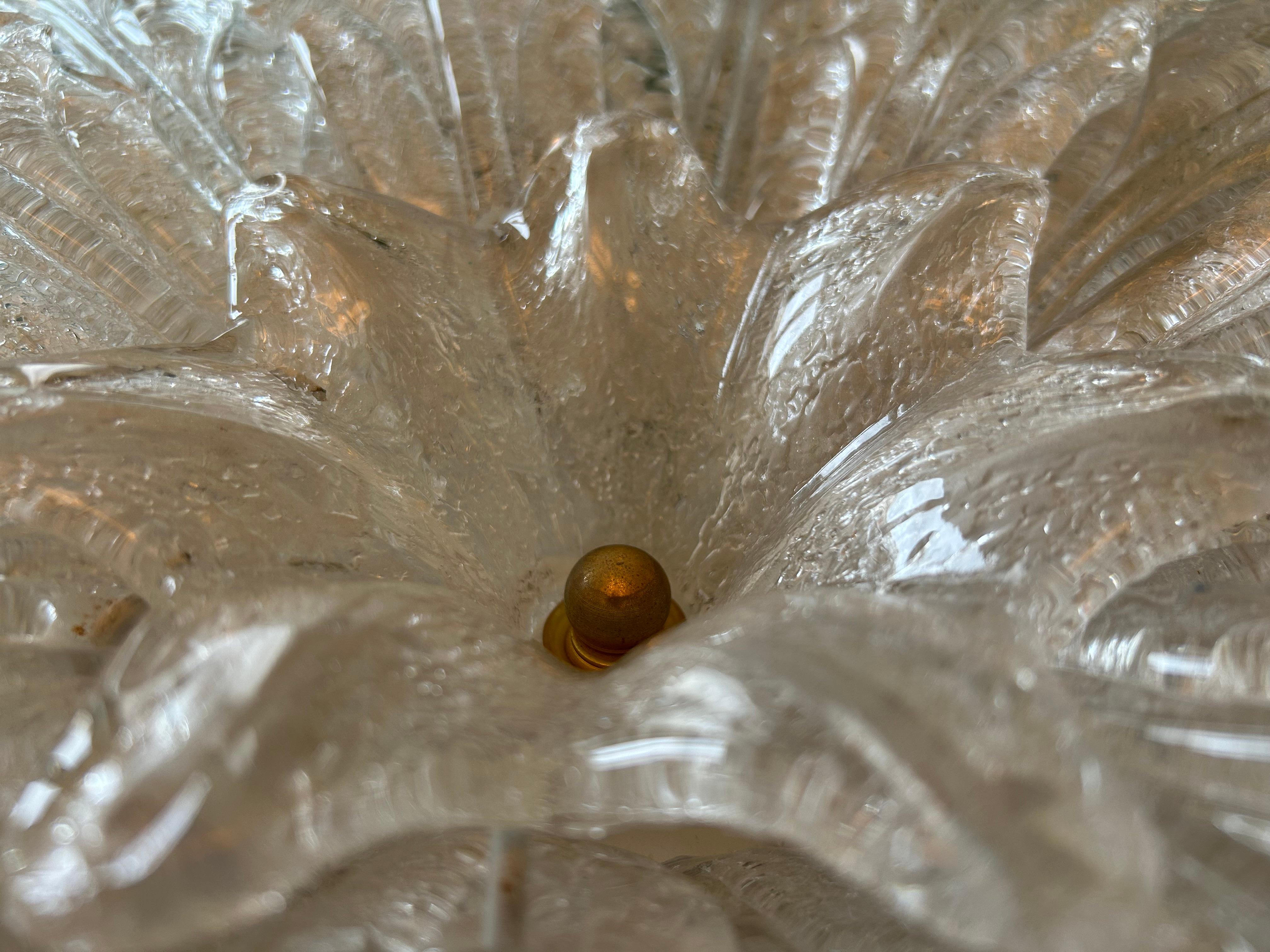 Snow Queen, Gorgeous Murano Barovier & Toso Ceiling Light (Moderne der Mitte des Jahrhunderts) im Angebot
