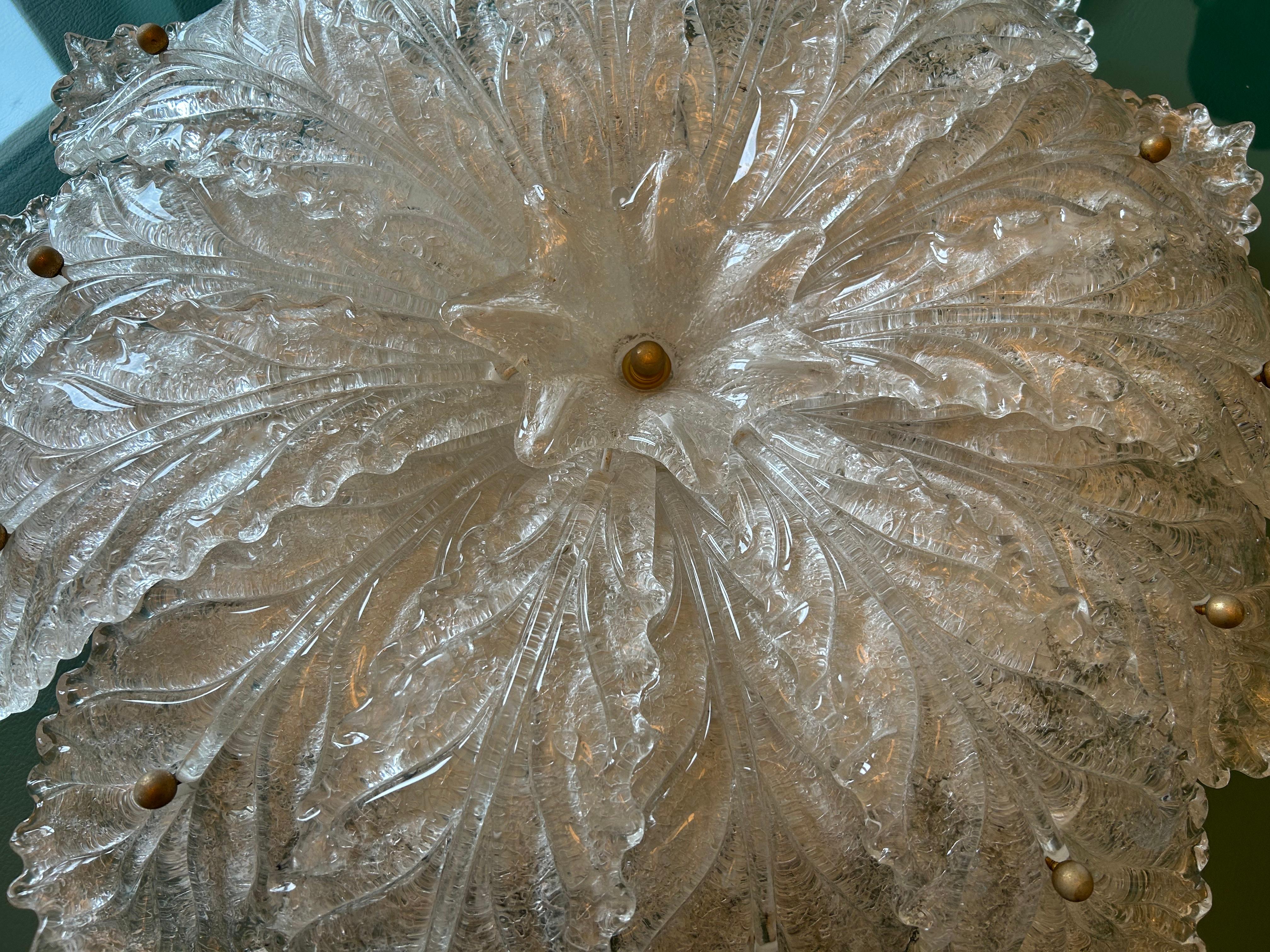Snow Queen, Gorgeous Murano Barovier & Toso Ceiling Light im Zustand „Gut“ im Angebot in Budapest, HU
