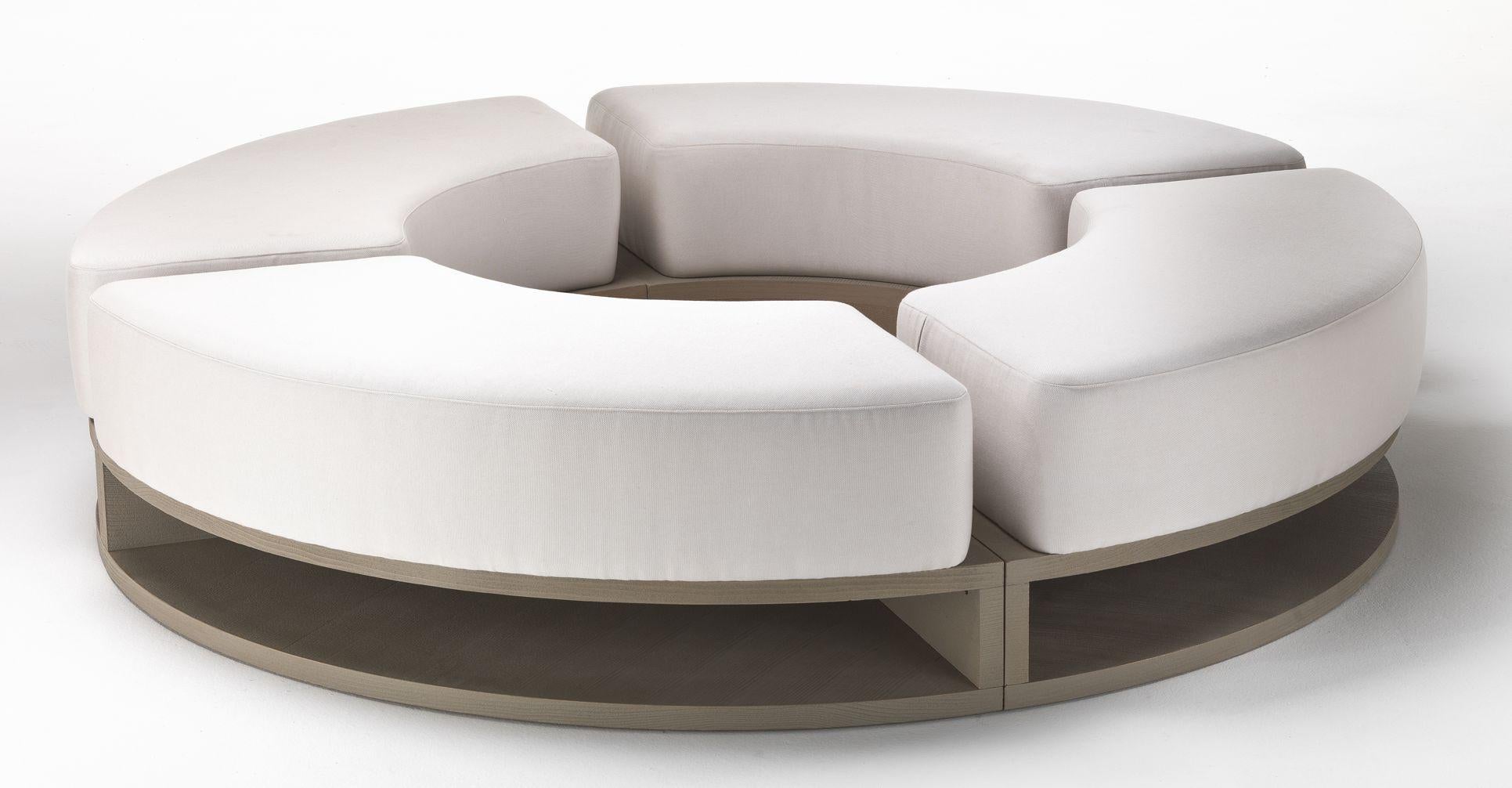 Crafted from solid sassafras wood, the Snow Circle Sofa stands as a symbol of versatility. Ideal for both indoor and outdoor spaces, it invites you to redefine your living experience. Picture yourself lounging on its inviting curves, surrounded by