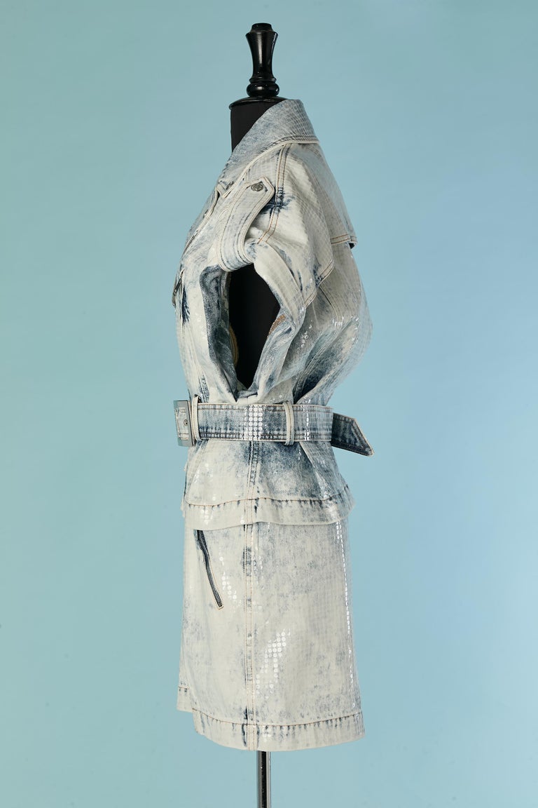 alexandre vauthier denim dress Alexandre Vauthier, Asymmetric zipped denim minidress, Women, Blue, US 2, Dresses, Cotton