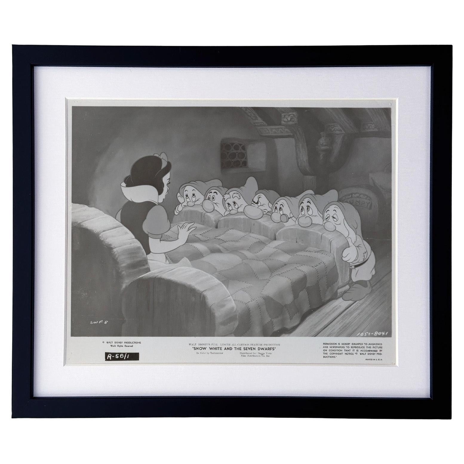 Blanche-Neige et les sept nains (1937) Image publicitaire pour la presse - encadrée