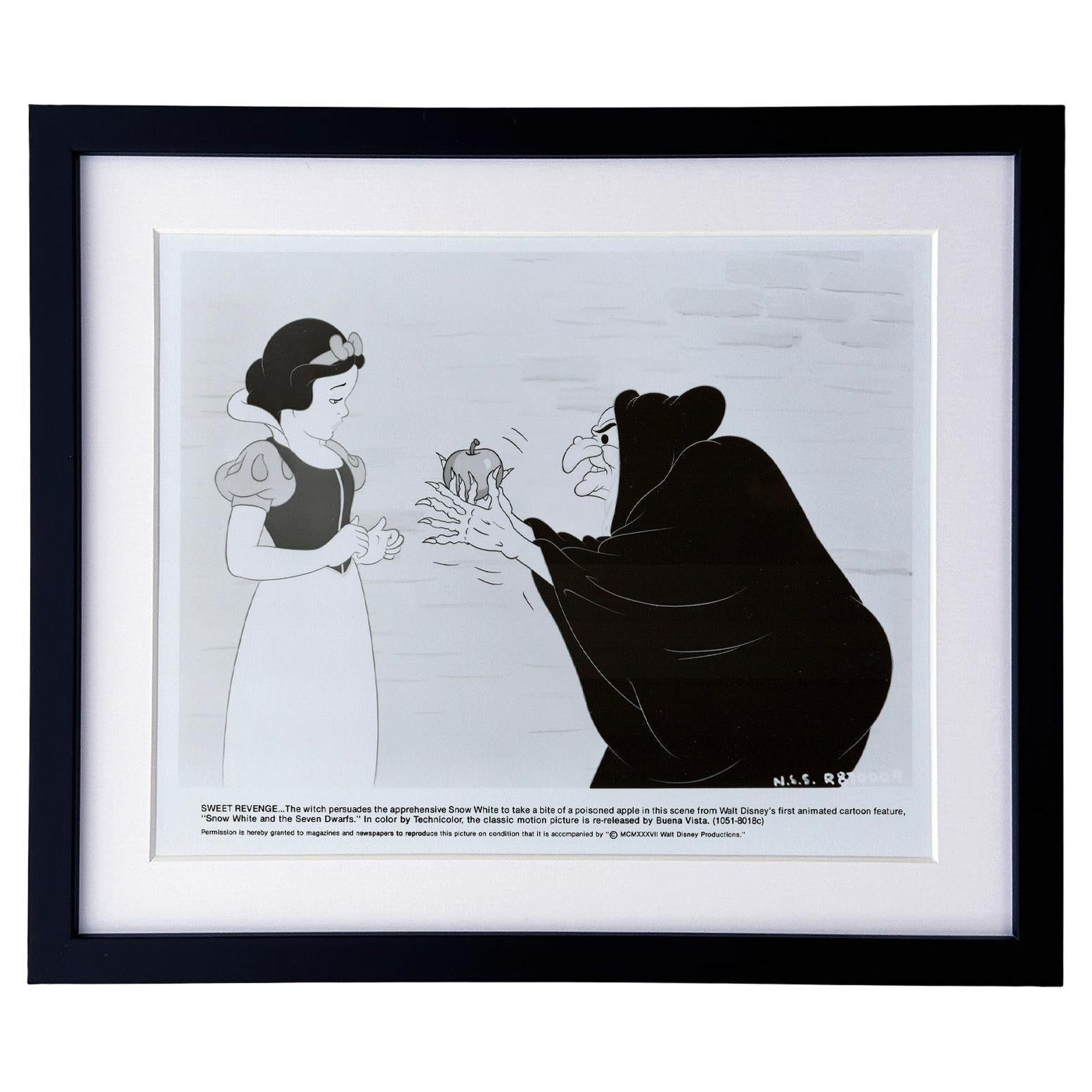 Blanche-Neige et les sept nains (1937) Image publicitaire pour la presse - encadrée