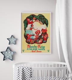 'Snow White and the Seven Dwarfs' French Movie Poster by Bernard Lancy, 1951