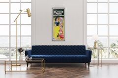 Snow White and the Seven Dwarfs R1983 French Door Panel Film Poster - Linen Back