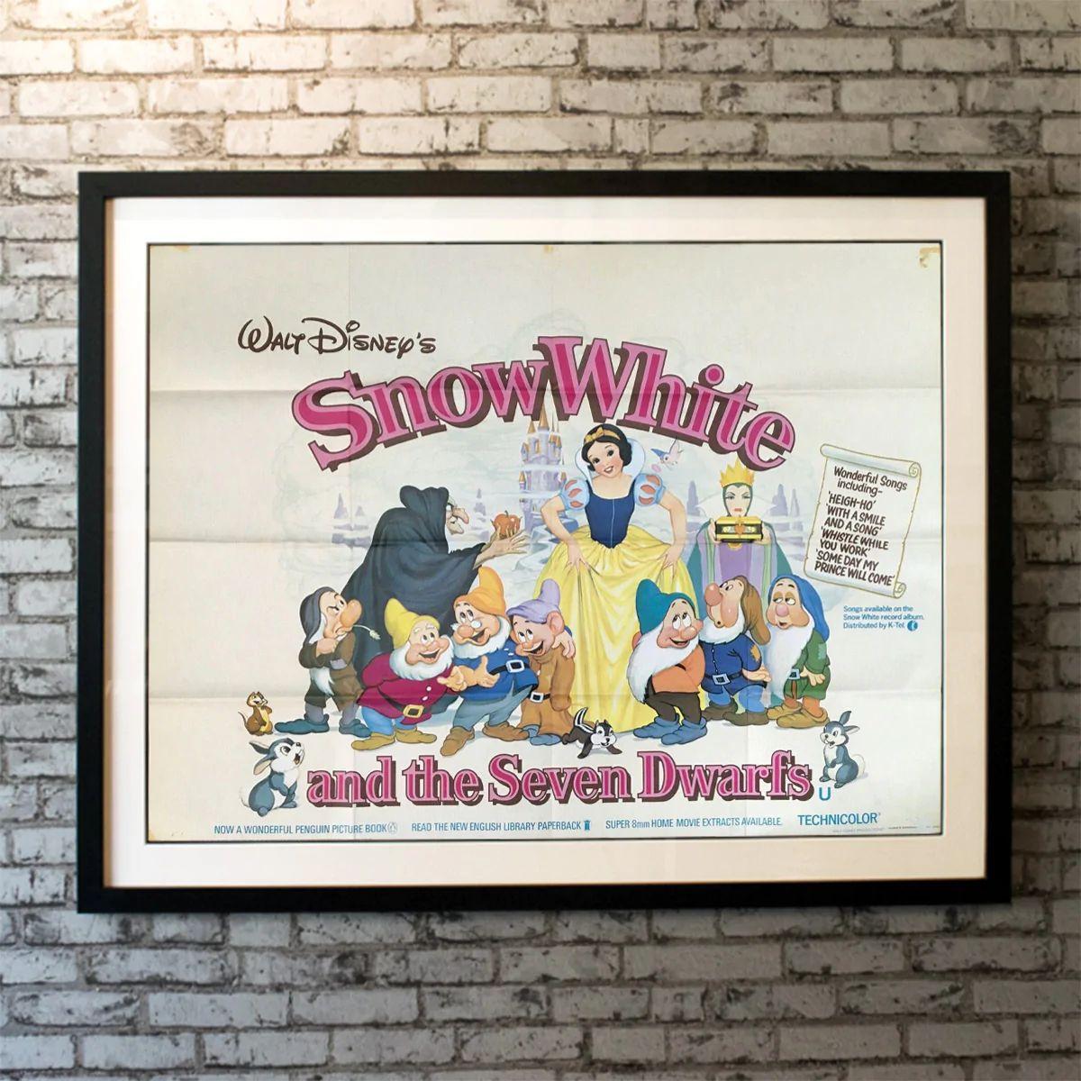 Snow White and The Seven Dwarfs, unframed poster, 1975R

Original British Quad (30 X 40 Inches). Exiled into the dangerous forest by her wicked stepmother, a princess is rescued by seven dwarf miners who make her part of their household.

Year: