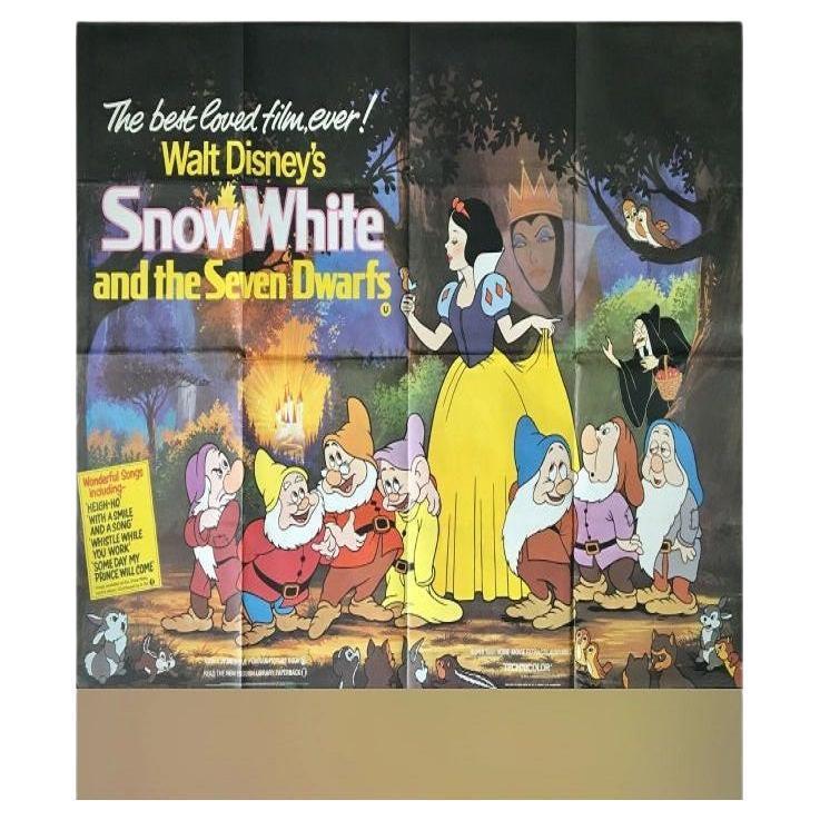 Snow White and The Seven Dwarfs, Unframed Poster, R1980 For Sale