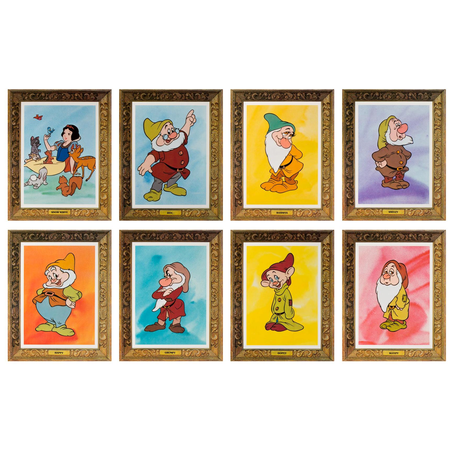 Snow White and the Seven Dwarfs, US Film Lobby Cards Posters, R1975 Disney