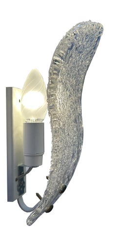 Snow White Butterflies, Set of Five Magnificent Murano Sconces, 1980's