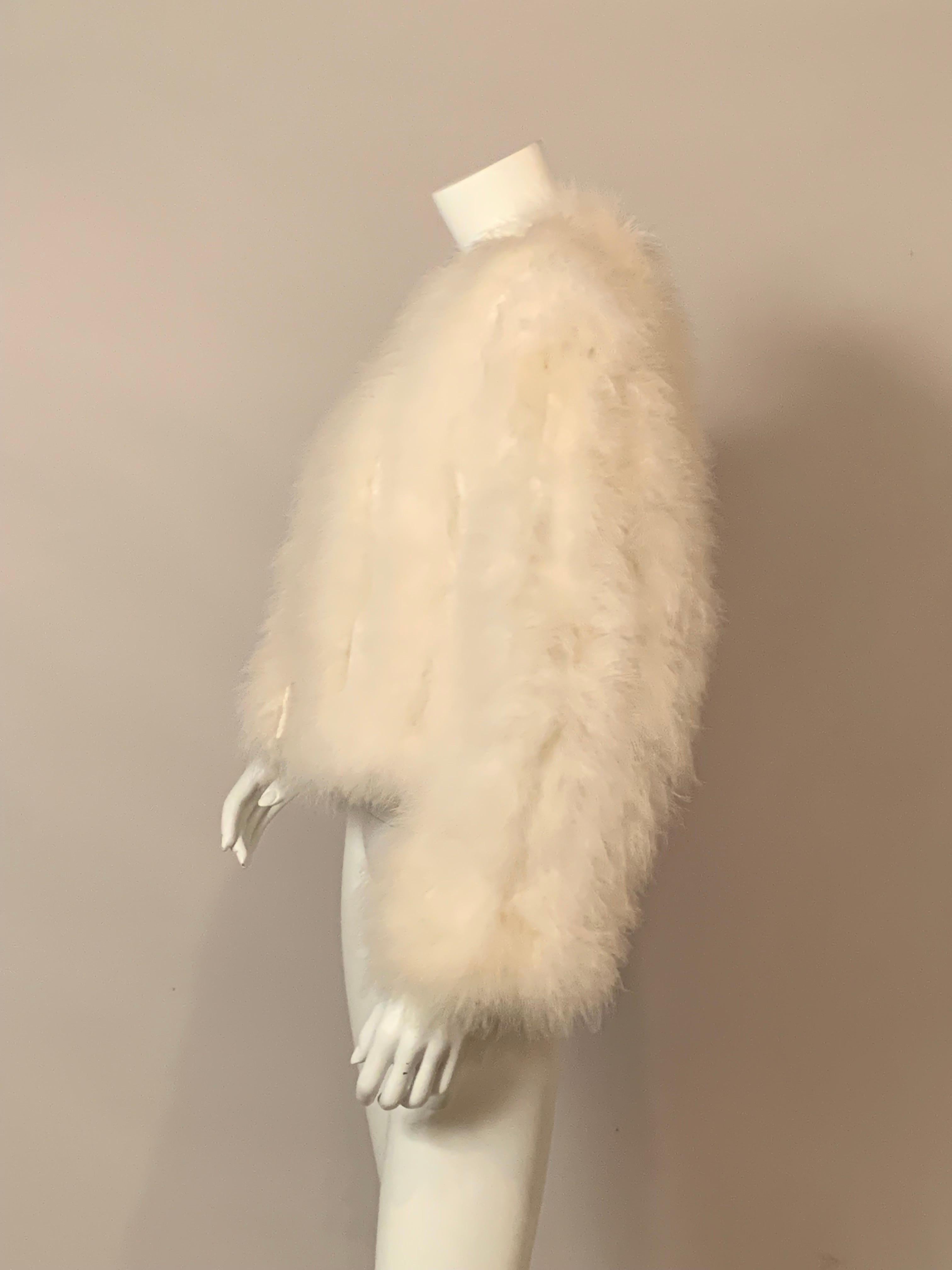 white feather jacket