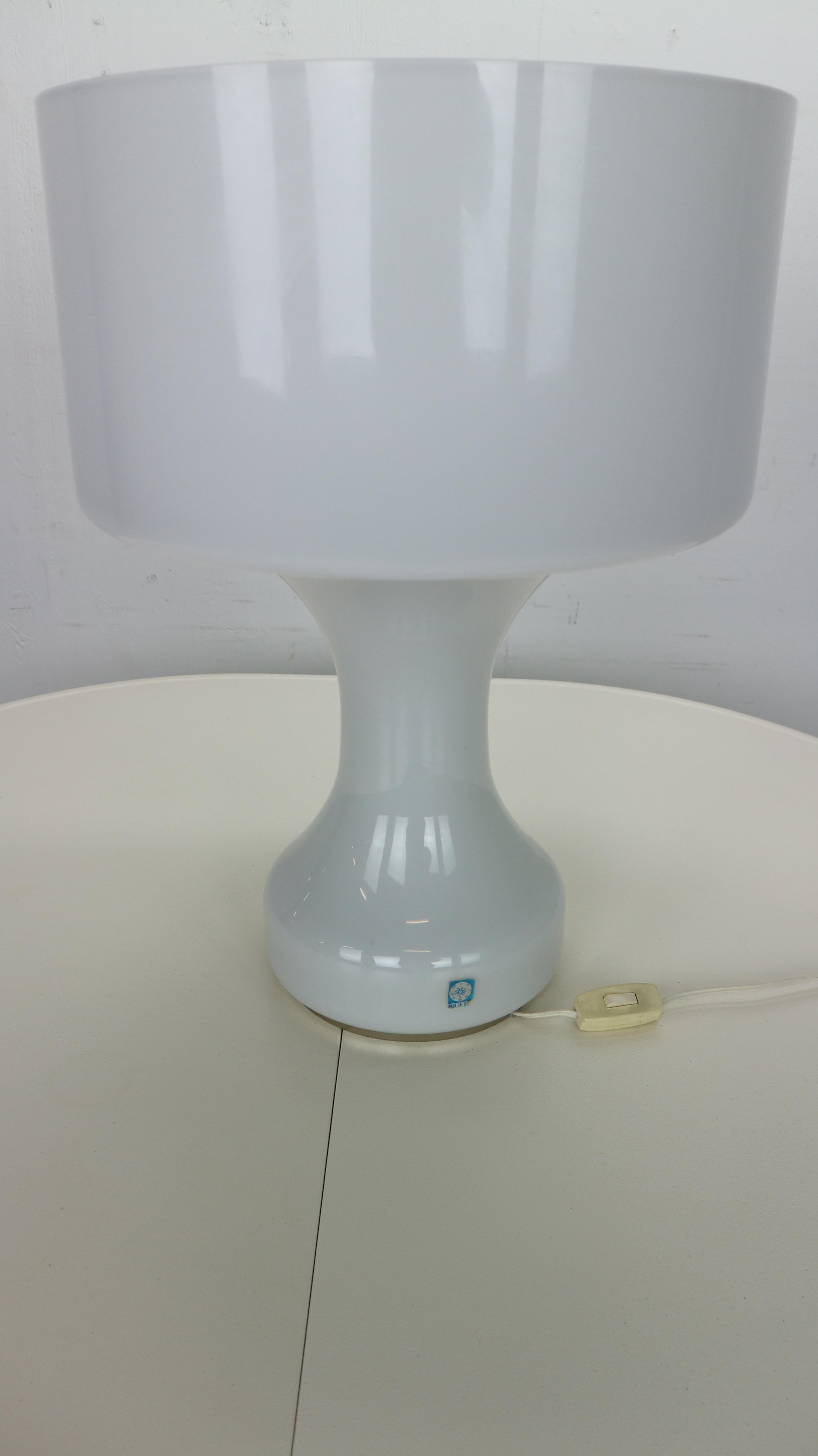 Snow White Murano Glass Table Lamp from Venini, 1960s 1