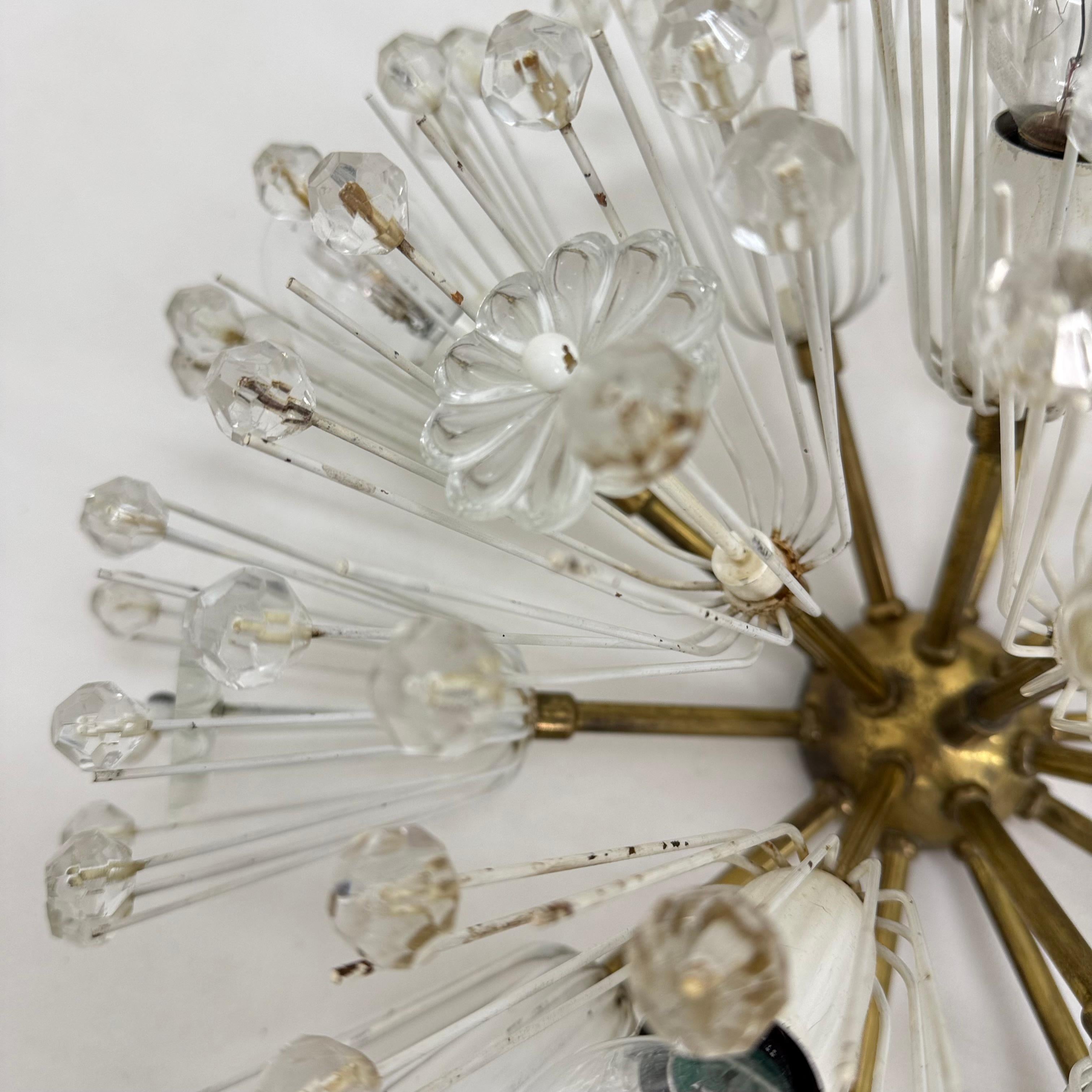Snowball Ceiling Lamp by Emil Stejnar for Rupert Nikoll, 1950s For Sale 9