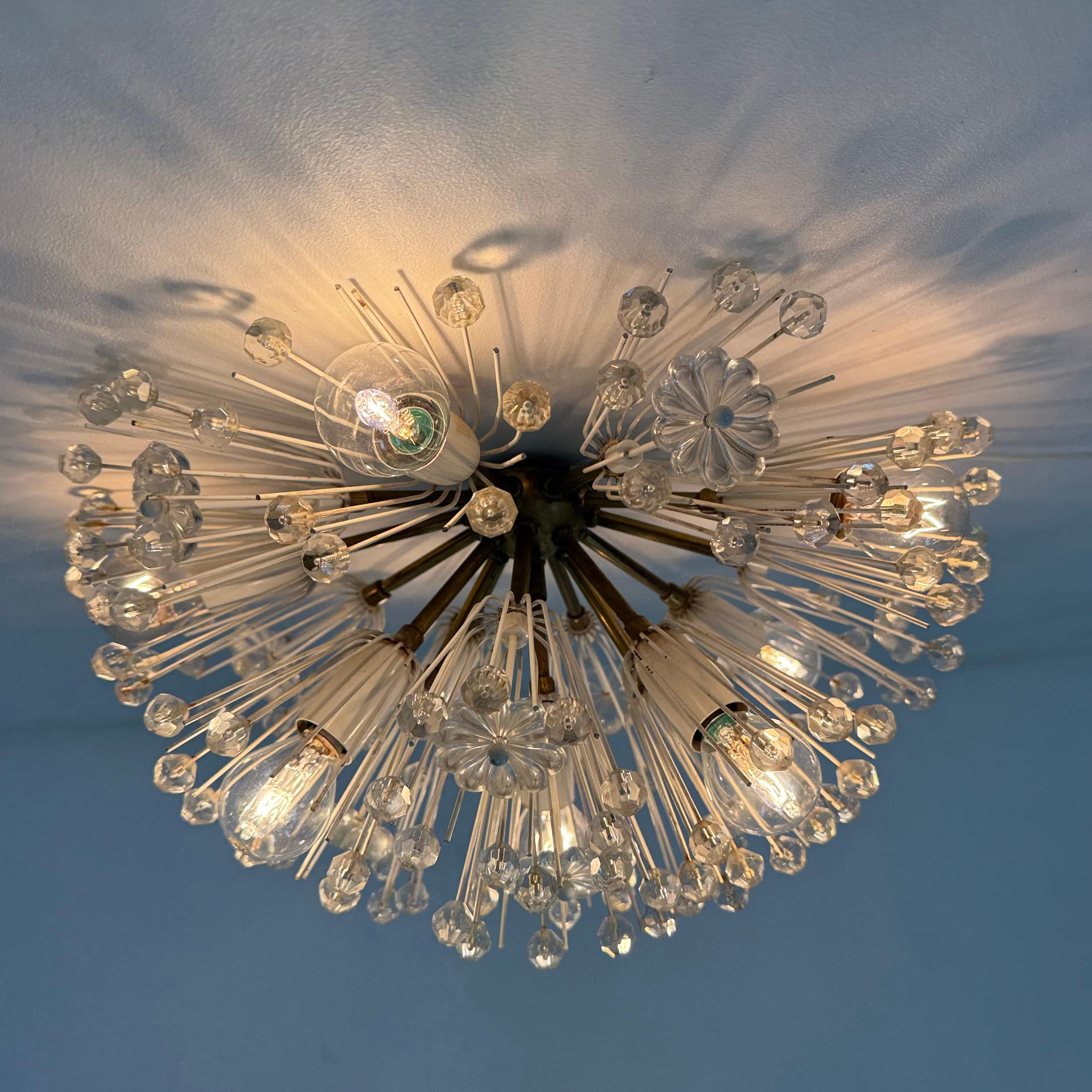 Mid-Century Modern Snowball Ceiling Lamp by Emil Stejnar for Rupert Nikoll, 1950s For Sale