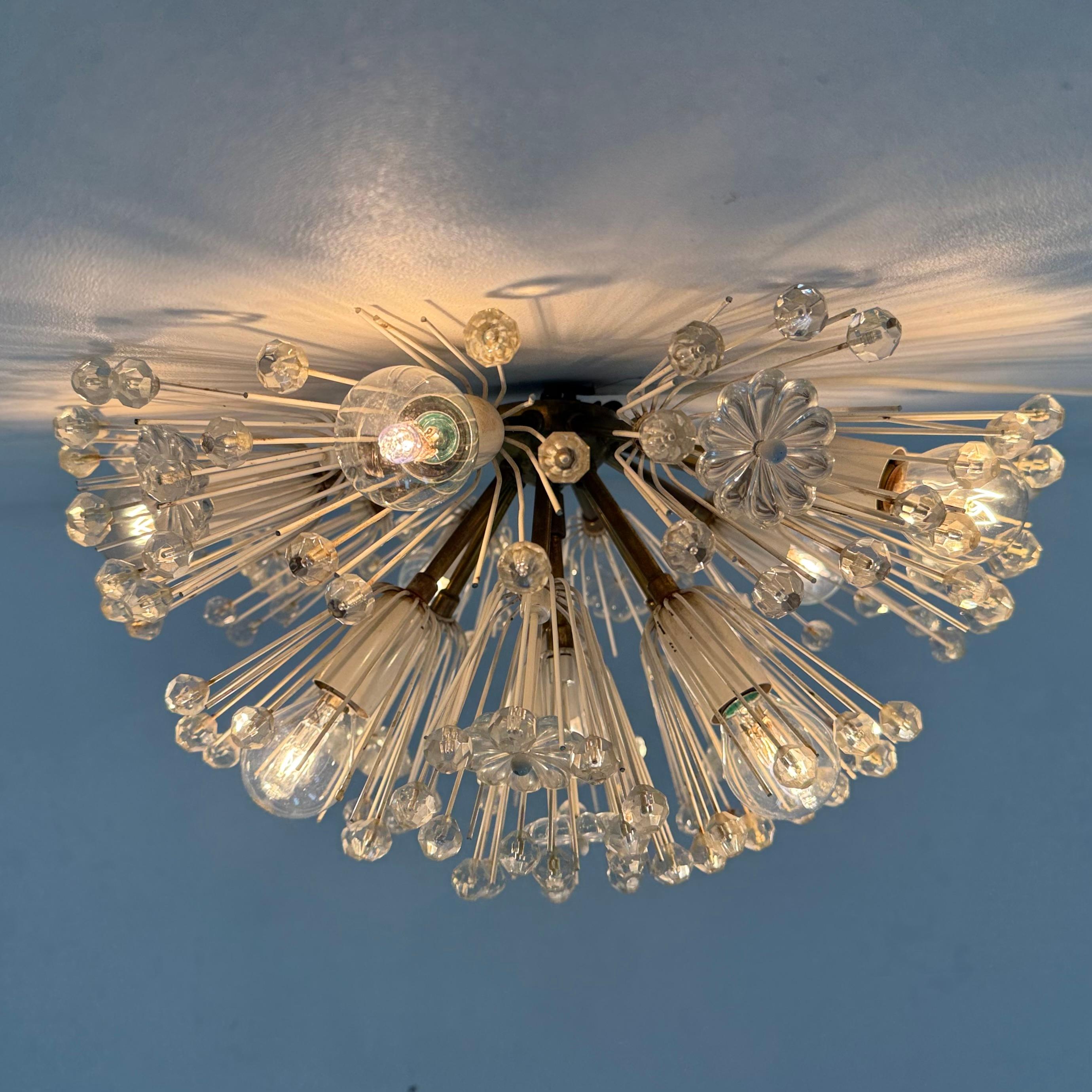 Austrian Snowball Ceiling Lamp by Emil Stejnar for Rupert Nikoll, 1950s For Sale