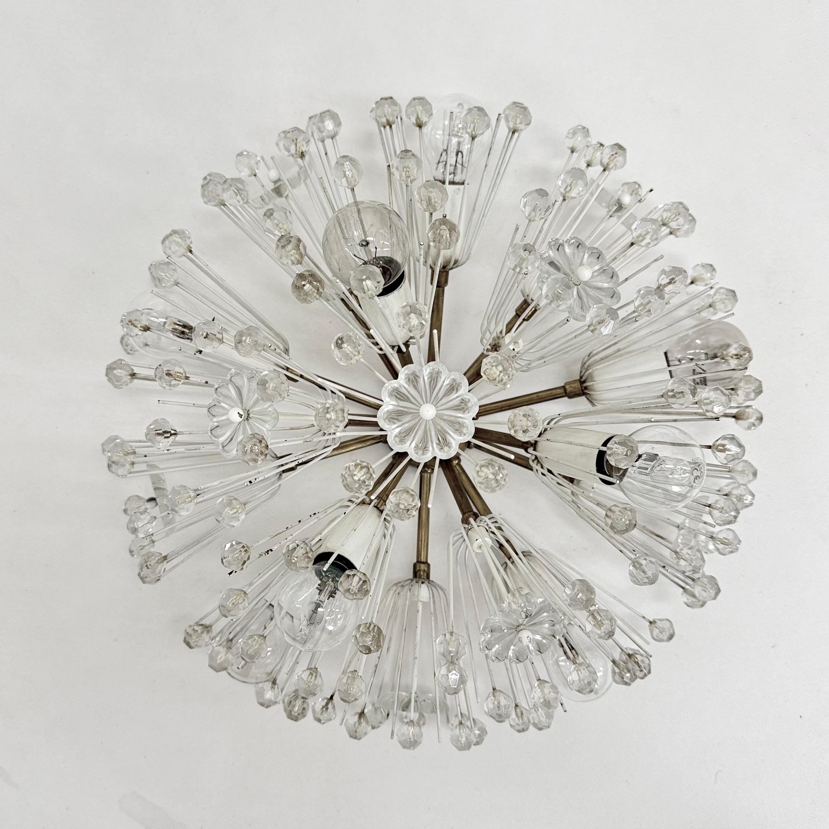 Metal Snowball Ceiling Lamp by Emil Stejnar for Rupert Nikoll, 1950s For Sale