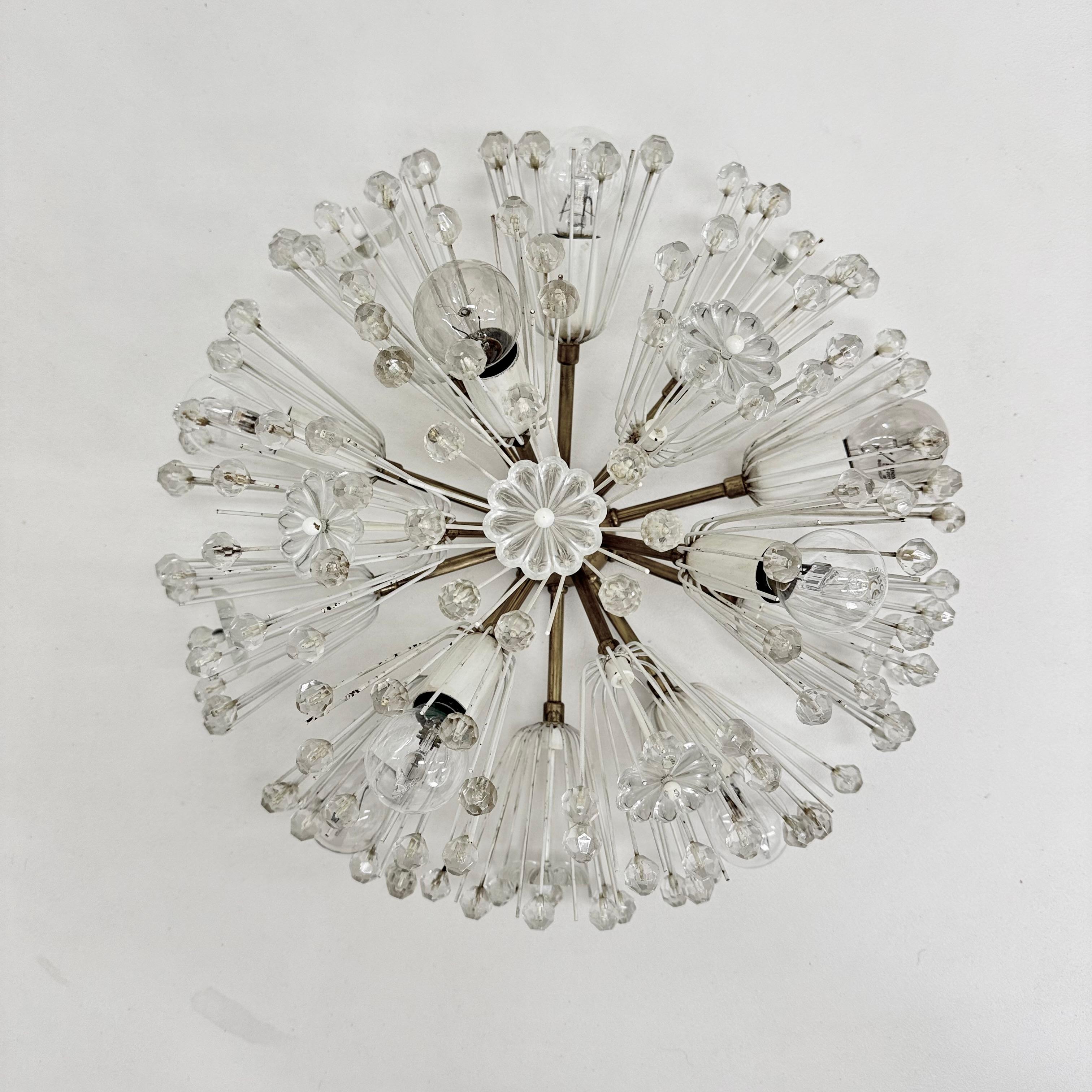 Snowball Ceiling Lamp by Emil Stejnar for Rupert Nikoll, 1950s For Sale 1
