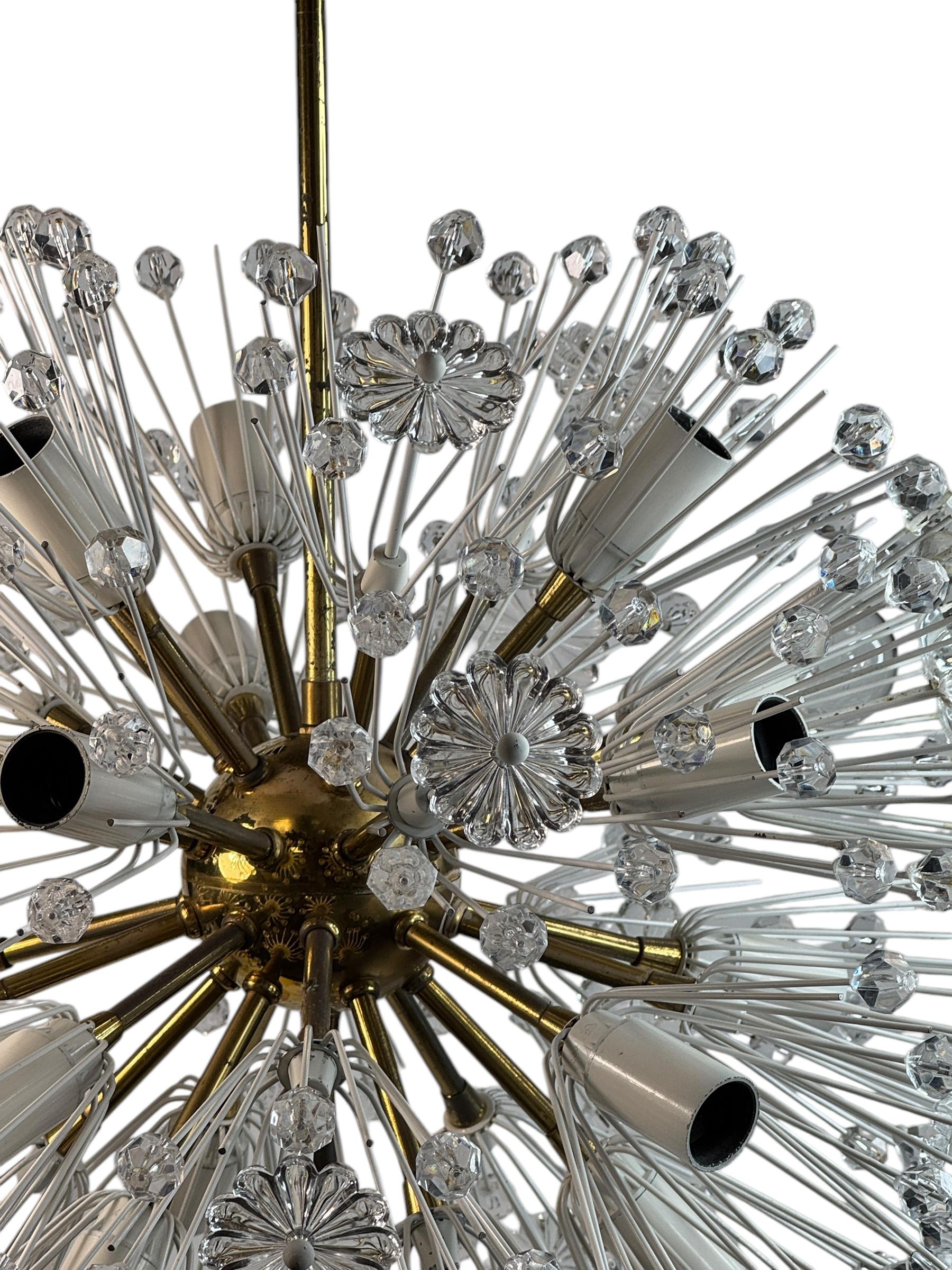 Fabulous Emil Stejnar Snowball Orbit Sputnik Chandelier Vintage Austria 1960s For Sale 12