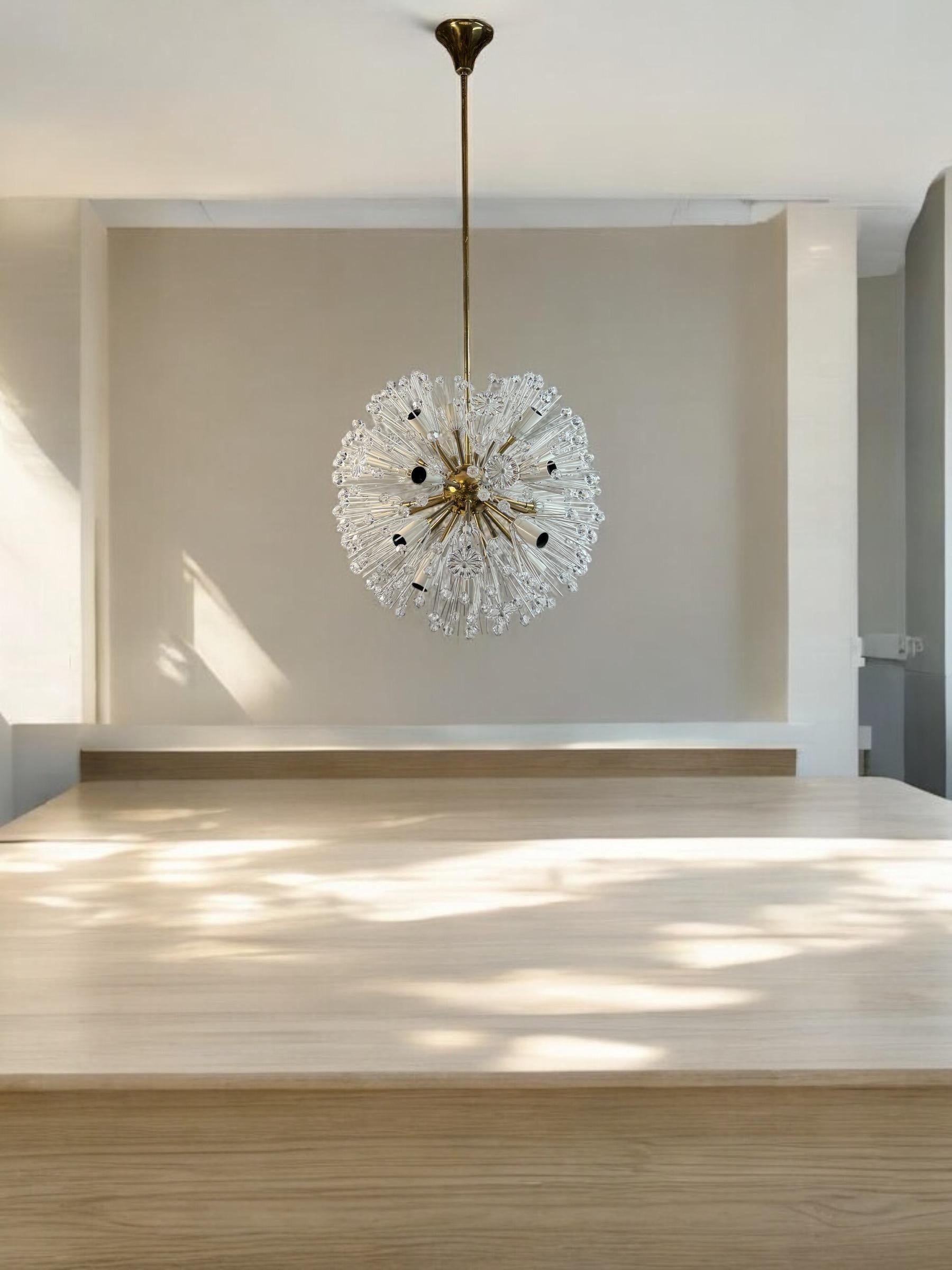 Mid-Century Modern Fabulous Emil Stejnar Snowball Orbit Sputnik Chandelier Vintage Austria 1960s For Sale