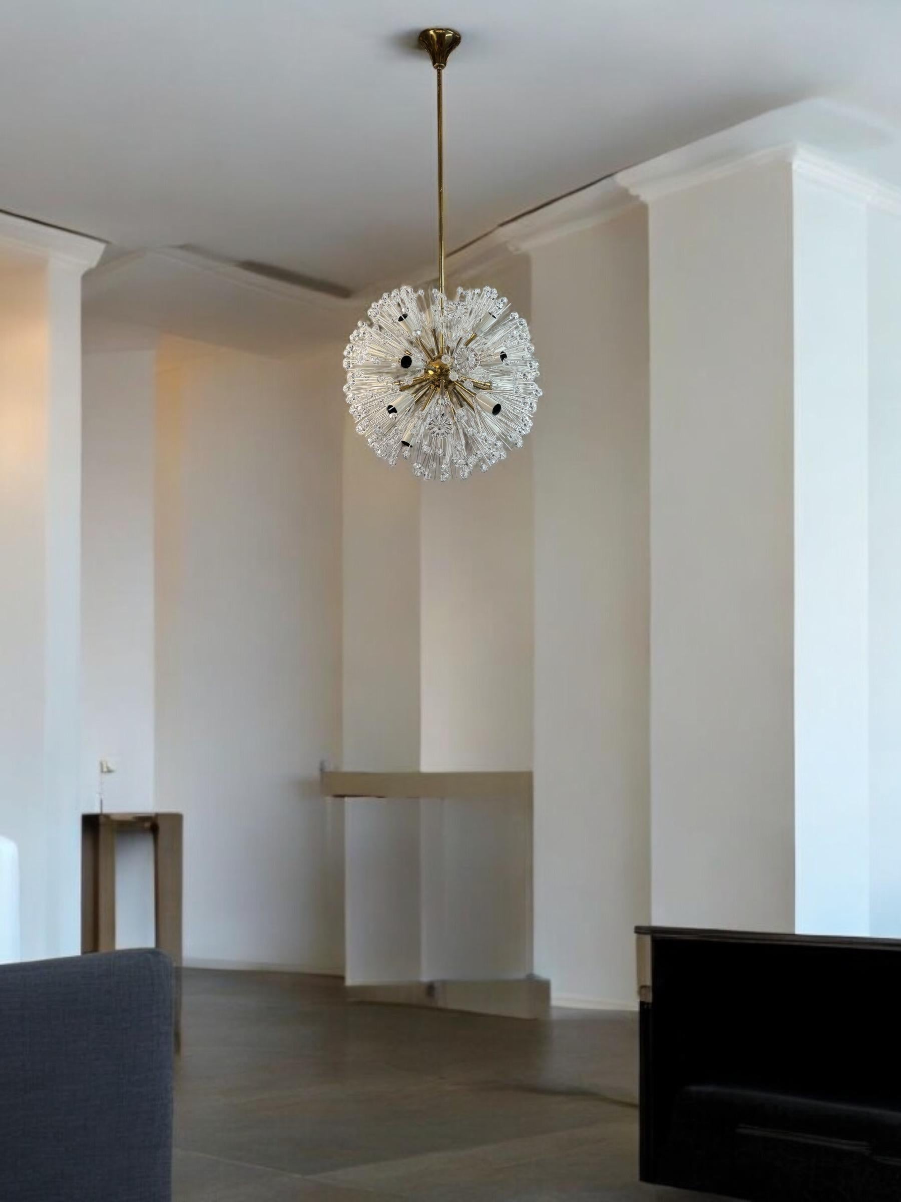 Austrian Fabulous Emil Stejnar Snowball Orbit Sputnik Chandelier Vintage Austria 1960s For Sale