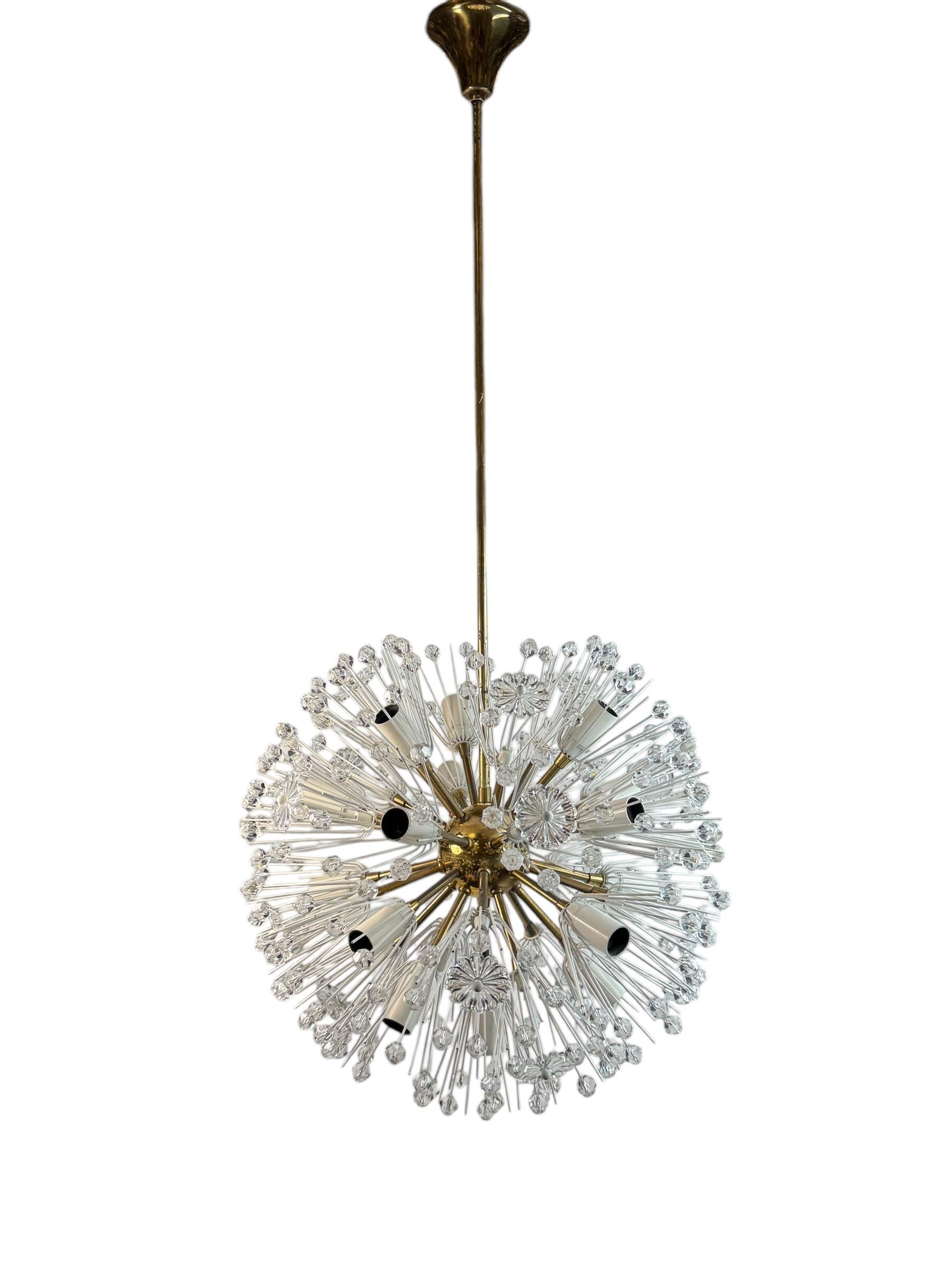 Mid-20th Century Fabulous Emil Stejnar Snowball Orbit Sputnik Chandelier Vintage Austria 1960s For Sale