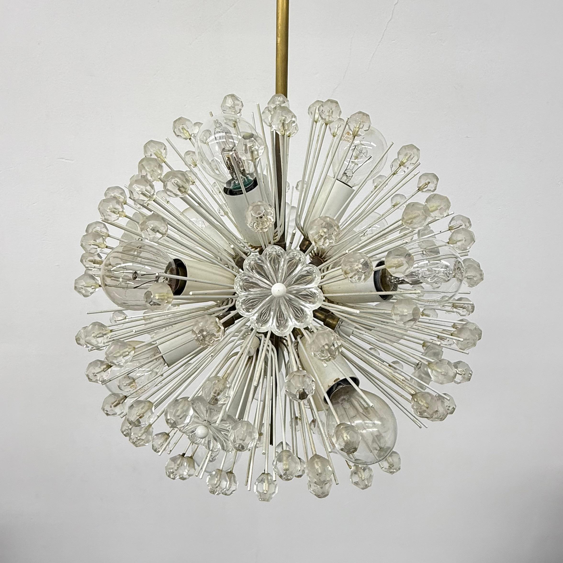 Lampada a sospensione Snowball di Emil Stejnar per Rupert Nikoll, anni '50 In condizioni buone in vendita a Delft, NL