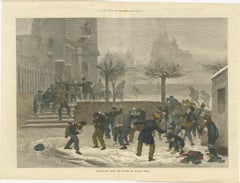 Snowballing by Edouard Frère, Published in The Illustrated London News, 1876