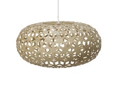 Snowflake 100 Pendant Lamp in Bamboo Plywood by David Trubridge