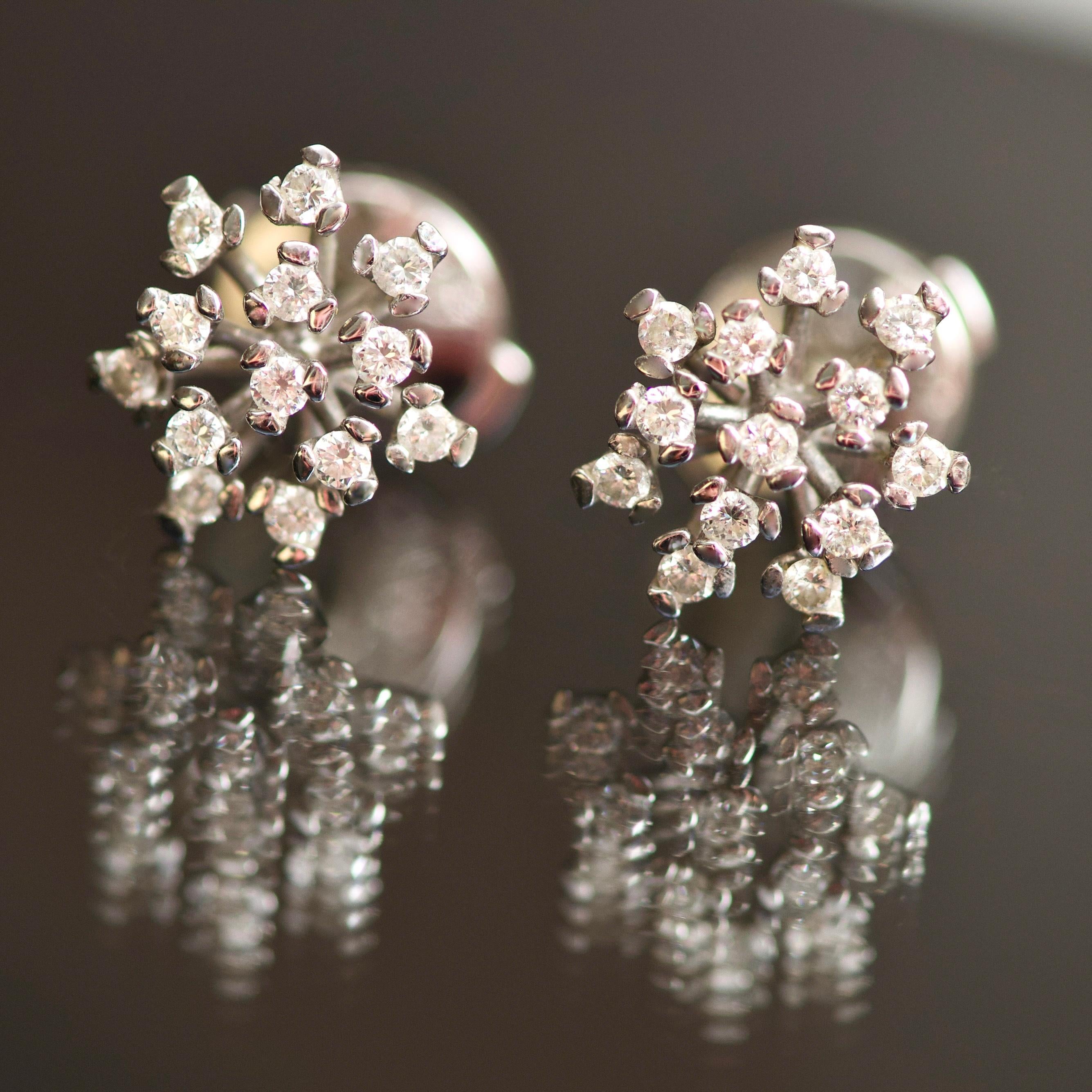 If you don't like usual stud earrings and want to find something special as an ideal jewelry for each and every day - these earrings are the best option for you.
These earrings are very light, very airy, you'll never want to take them off. 
Will