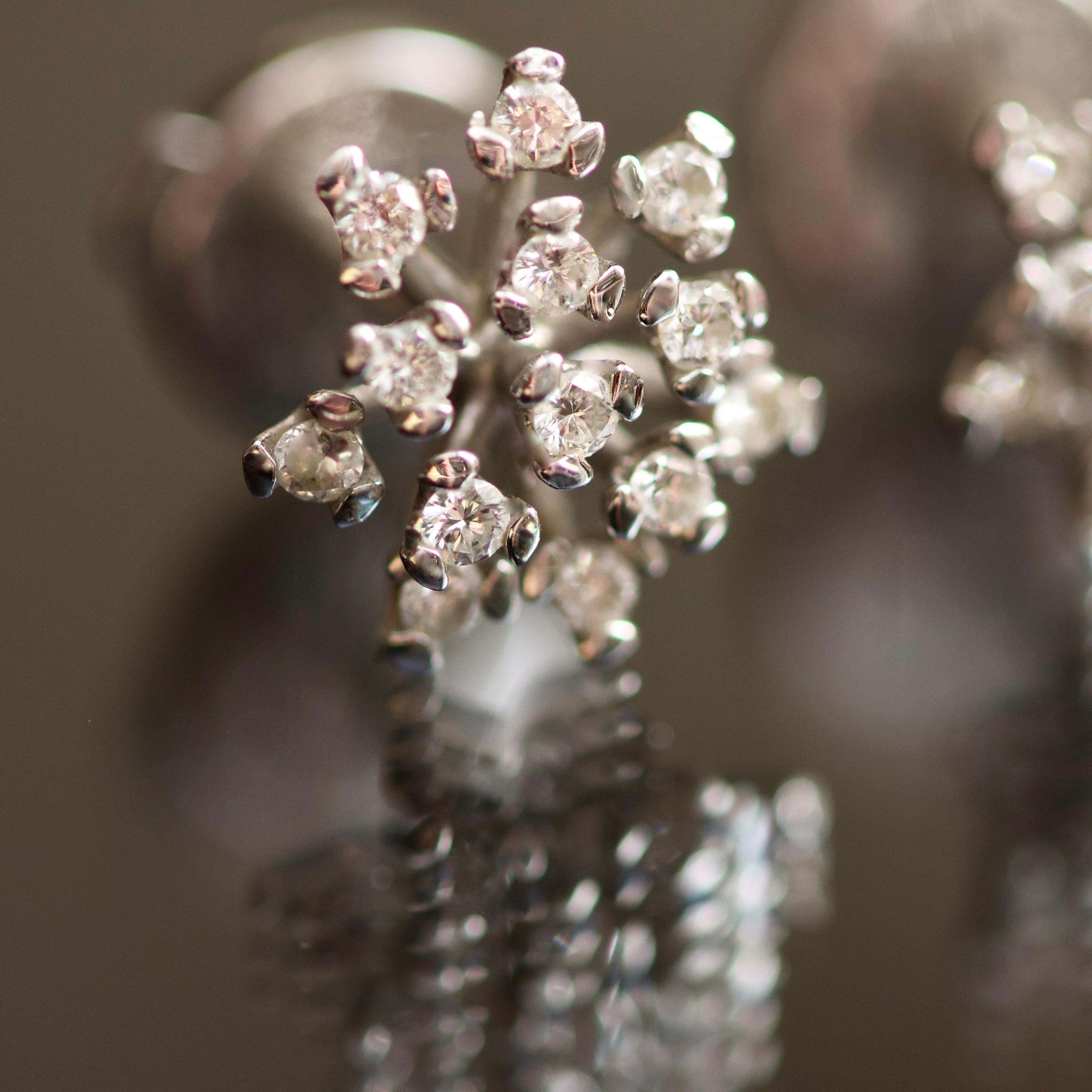 snowflake earrings diamond