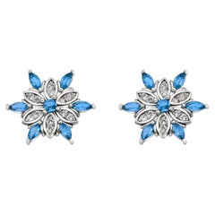 Schneeflocken-Ohrringe aus 14k Gold